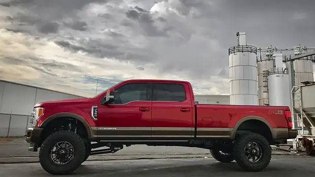 Four-wheel-drive truck serviced at High Rollin Customs in Reno